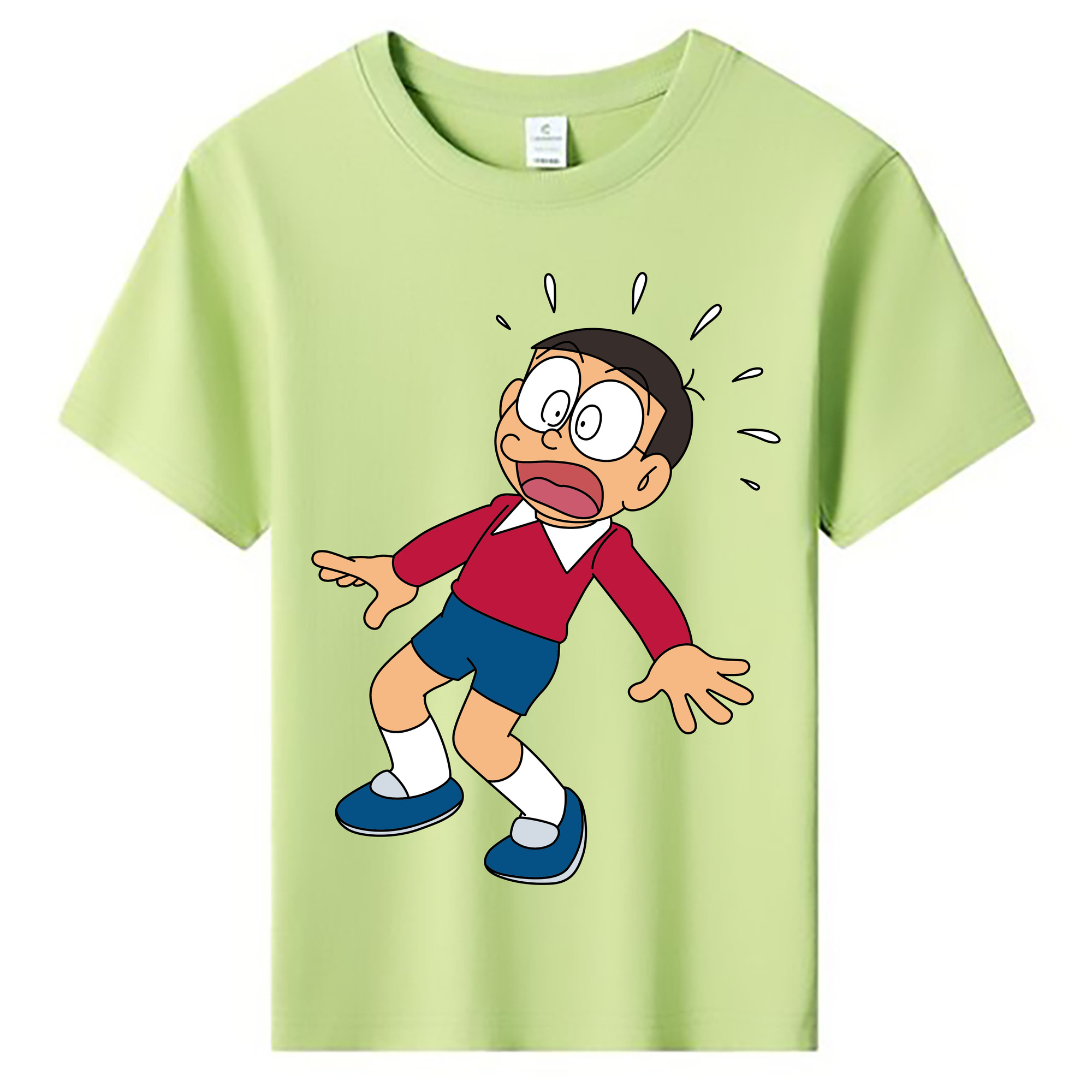 （画像用） ドラえもん 野比 のび太 Doraemon Nobita Nobi 綿100％キッズTシャツ（フロントプリント）